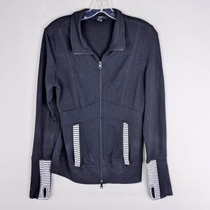 Tart | Black White Workout Zip Jacket -K10
